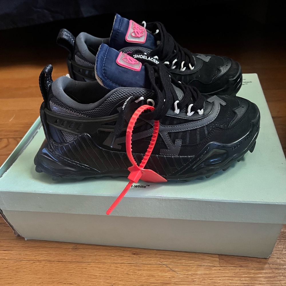 Off-White Black and Pink Designer Sneakers